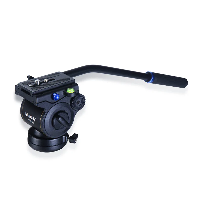 Aluminum Professional Video DSLR Camcorder Fluid Tripod Head Drag Slider Rail Handle Head