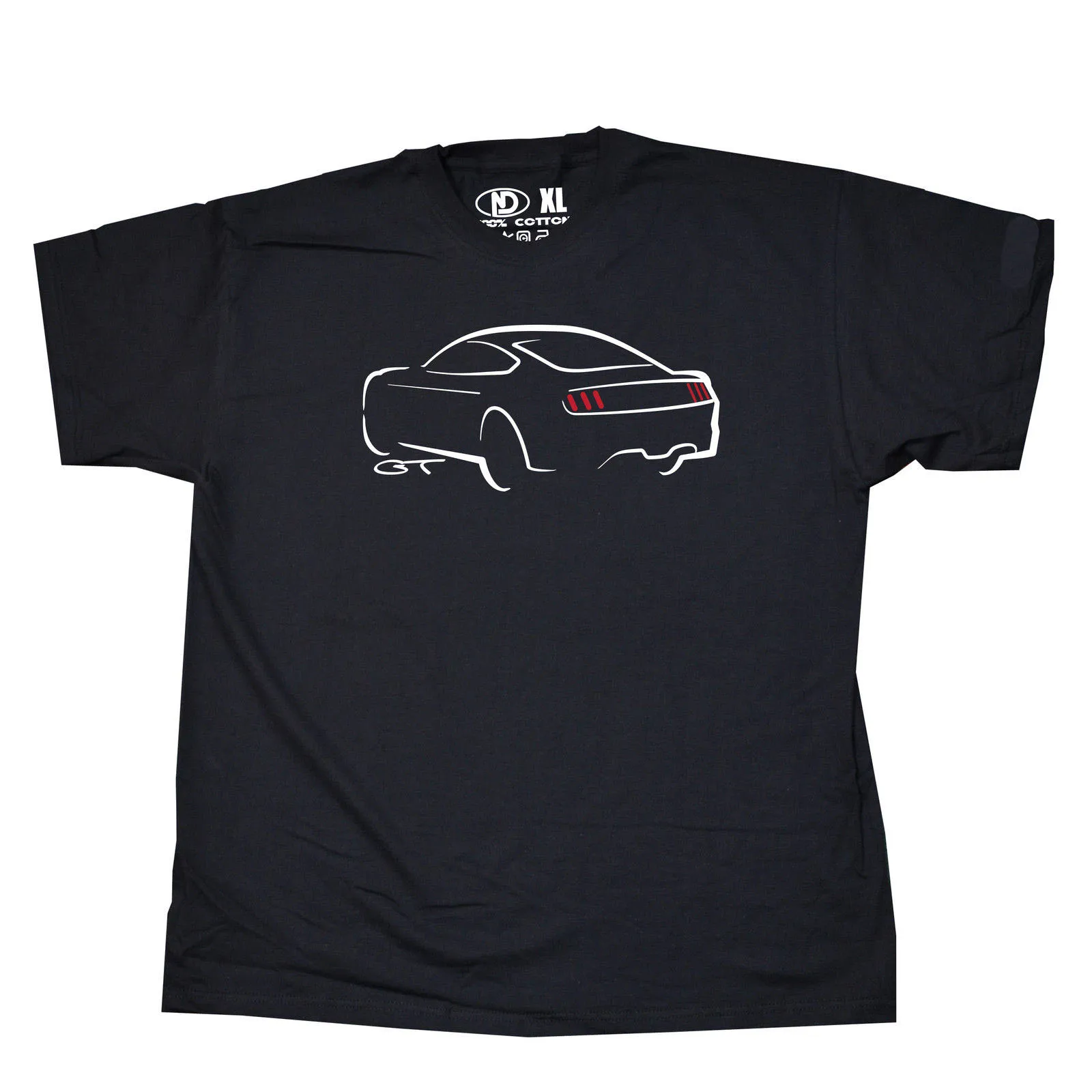 2019 Summer High Quality Tees Classic American Car Fans Mustang Gt Sketch Design T Shirt V8 American Muscle Car Printed T Shirts