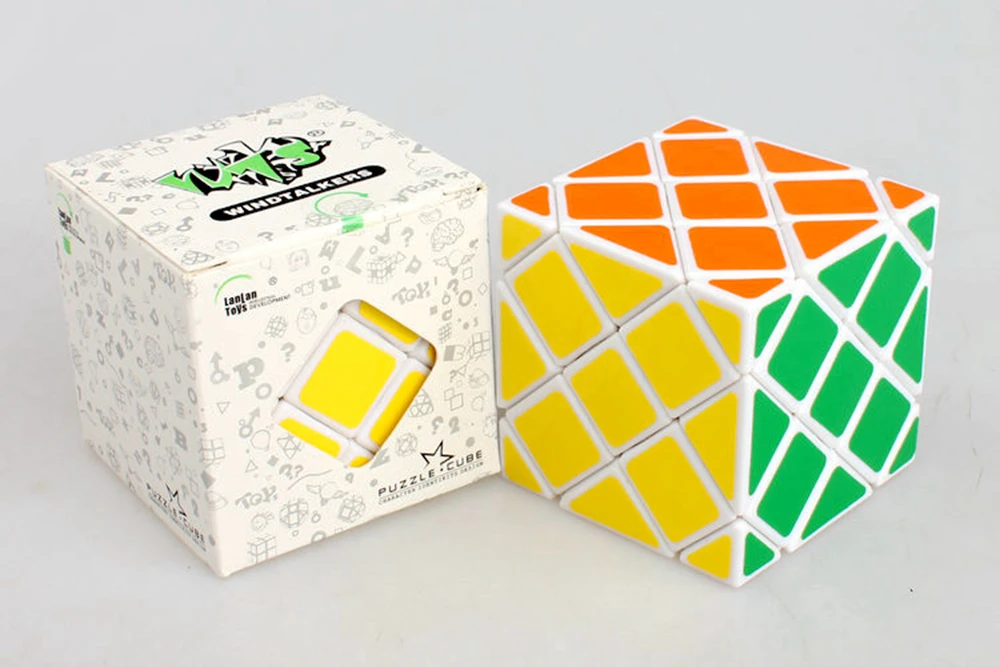 Lanlan abs 56mm 4x4x4 mestre inclinação cubo velocidade cubo mágico jogo cubos brinquedos educativos para crianças presente de aniversário