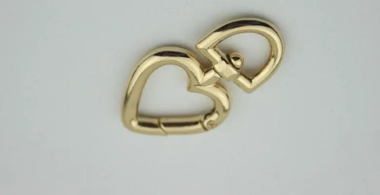 Box bag hardware fittings hook inside diameter 2 cm open heart-shaped ring with 6 points connected buckle heart-shaped opening