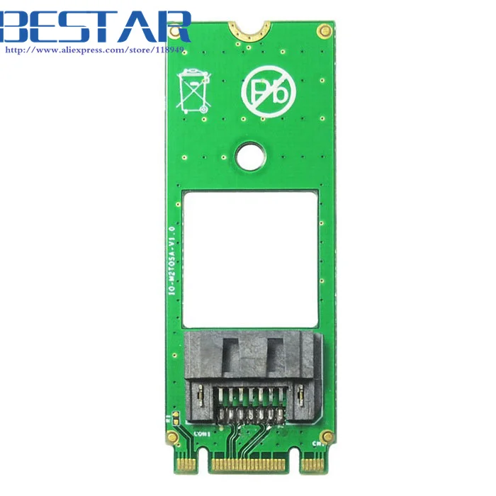 Opposite SATA HDD Hard Disk Drive to M.2 NGFF B-key Socket Adapter Converter Card 60mm