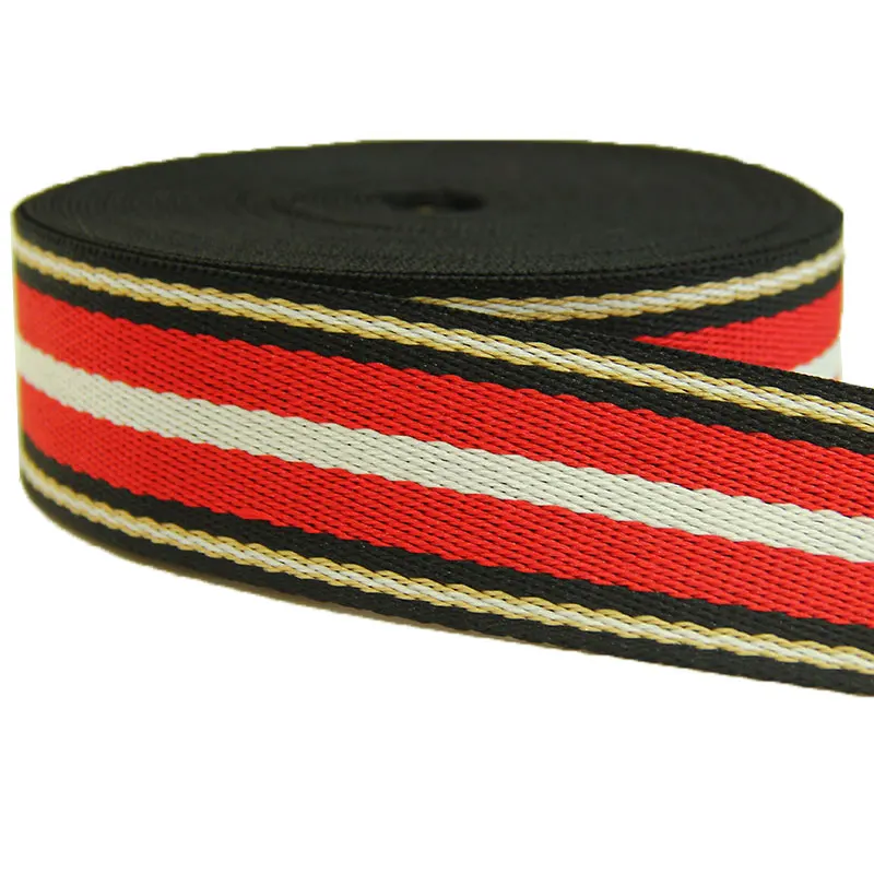 High Quality New Arrival 1.5 Inch Polyester Webbing Roll Black /Yellow/White/Red Multi-color 38mm Twill Tape