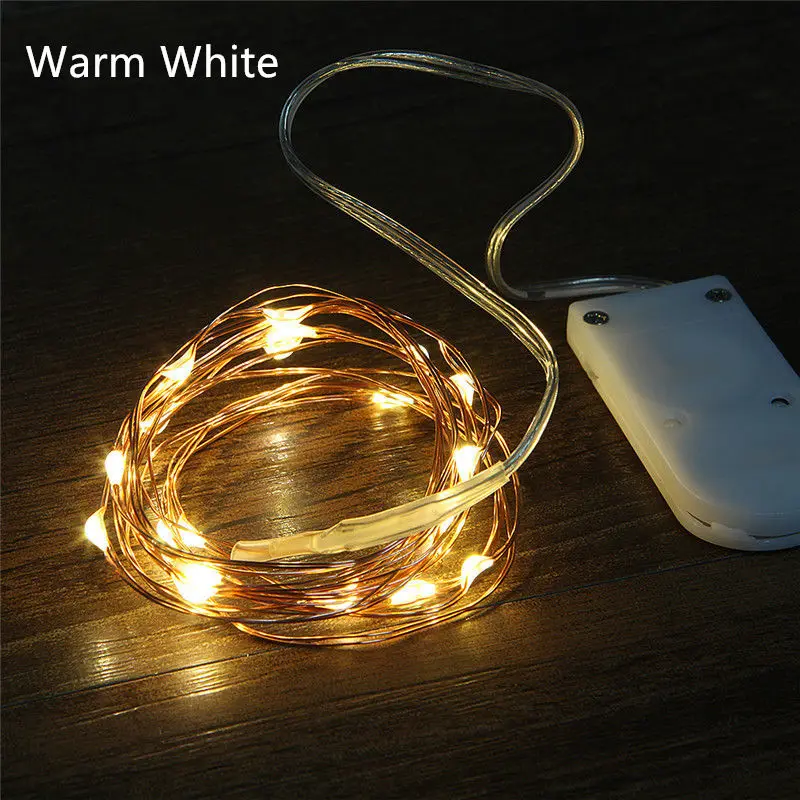 Led String Lights 5M 50leds CR2032 Battery Operated Copper Wire Fairy Lights for Christmas Garland Home Wedding Decoration