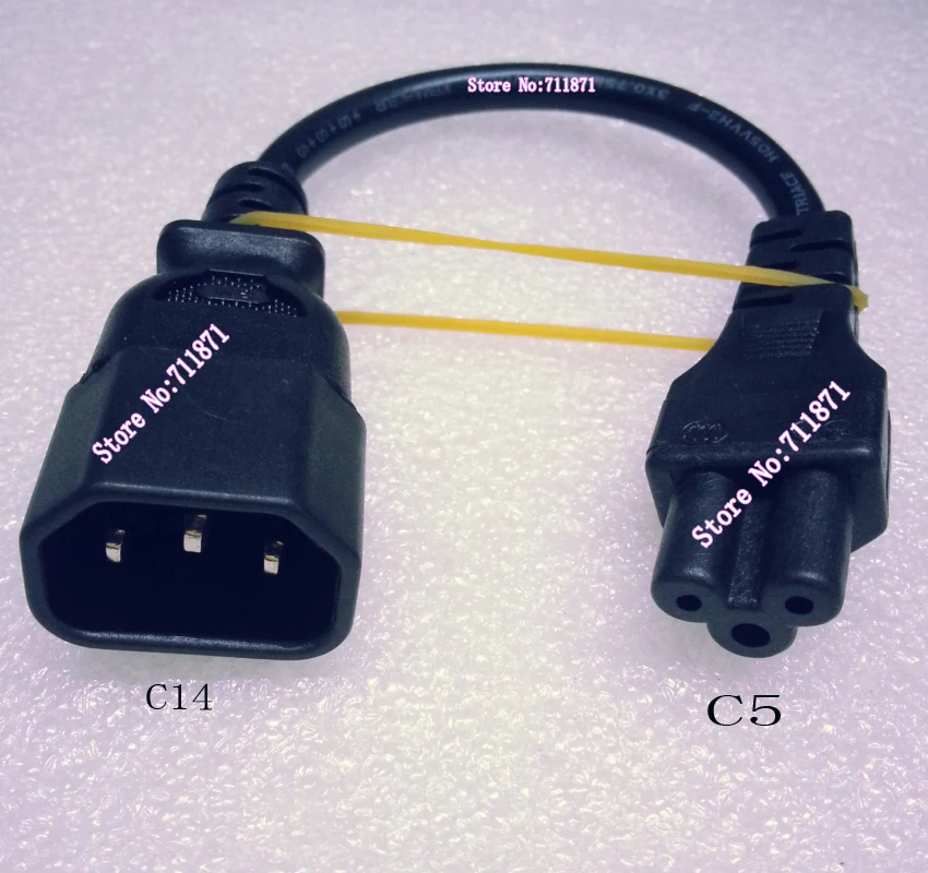 C14 C5 Power Cord IEC 320 C5 to C14 Power Cable Line C5 to C14 Power Wire 3P C5/C14 Power Cable Line Cord Wire
