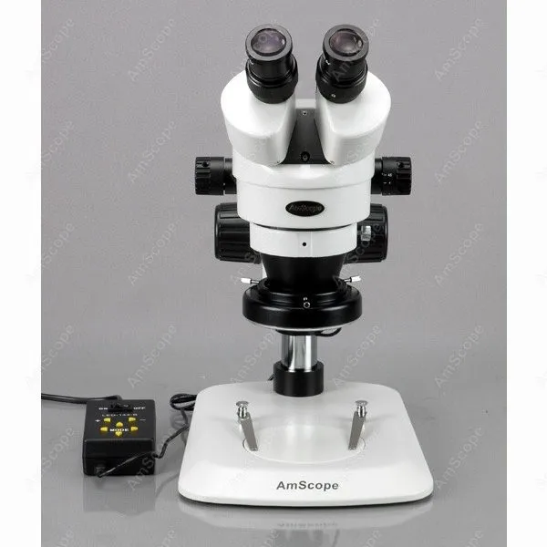 Stereo Zoom Microscope--AmScope Supplies 3.5X-90X Stereo Zoom Microscope with Variable 144-LED Ring Light