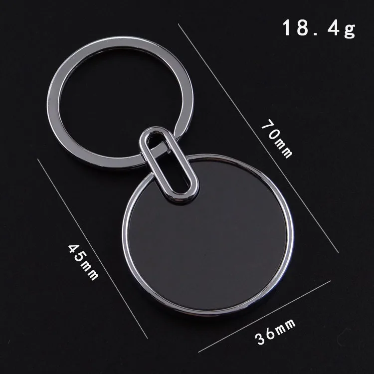 Trendy Business Key Chains Blank Metal Keychain Creative Advertising Practical Small Gift Key Pendant For Men Key Ring