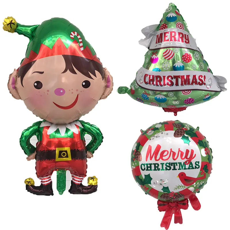 

50psc/lot Merry Christmas boy / garland / tree foil balloon Christmas day series party decoration balloons kids toy