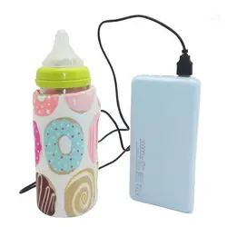 Aquecedor de mamadeira com entrada usb, bolsa para água, leite do bebê, mais quente, carrinho de viagem, bolsa isolada