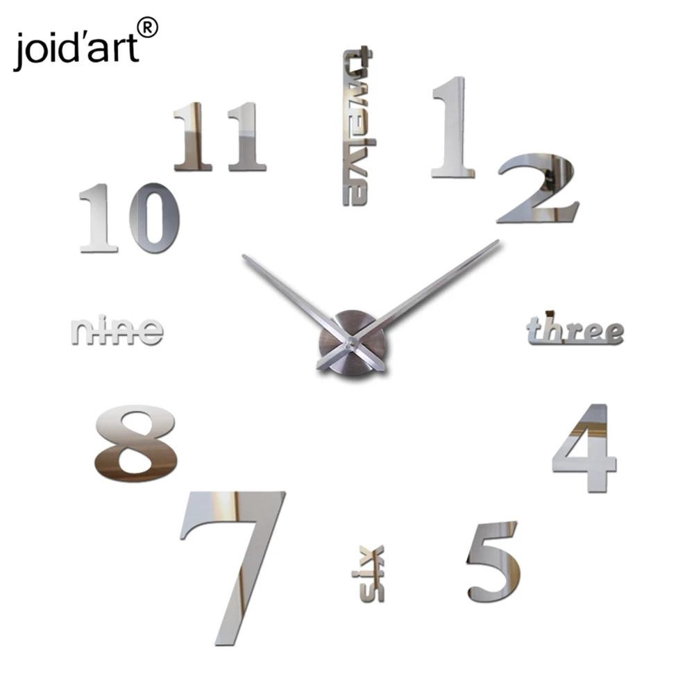 

new wall clock watch clocks reloj de pared home decoration 3d Wall Sticker acrylic special sticker Living Room Needle