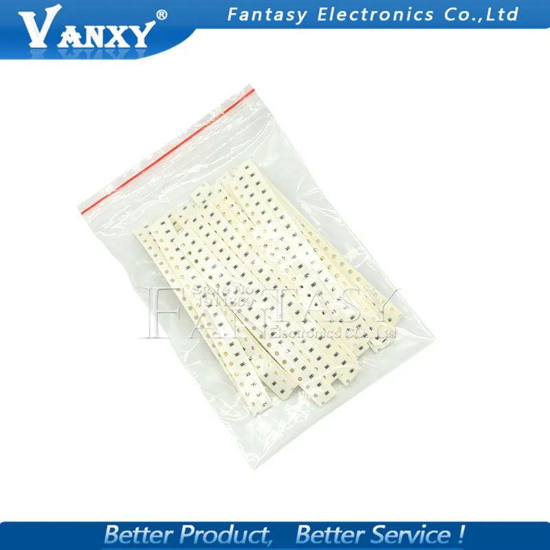 33valuesX20pcs=720pcs 0603 1ohm-10Mohm SMD Resistor Kit Assorted Kit 1% component diy samples kit new and original