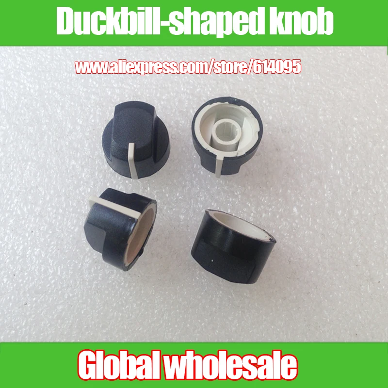 30pcs Black Duckbill-shaped knob19*14MM / Rotary Potentiometer Encoder Band Switch Audio knobs Cover / Knurled shaft hole 6mm