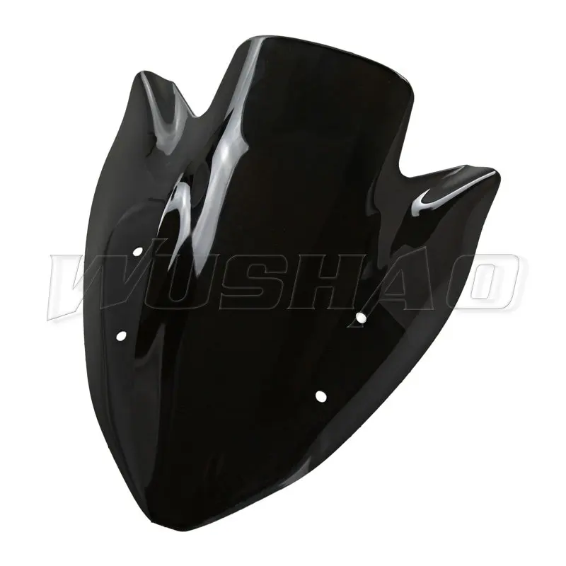 Motorcycle Double Bubble Windshield WindScreen Screen For 2003 2004 2005 2006 Kawasaki Z1000 Z 1000 Black Iridium Clear
