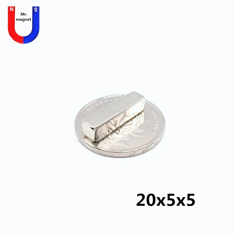 

30/100/500pcs 20mm x 5mm x 5mm magnet cuboid rectangle block 20x5x5 permanent magnets 20*5*5 super strong neodymium magnet cube