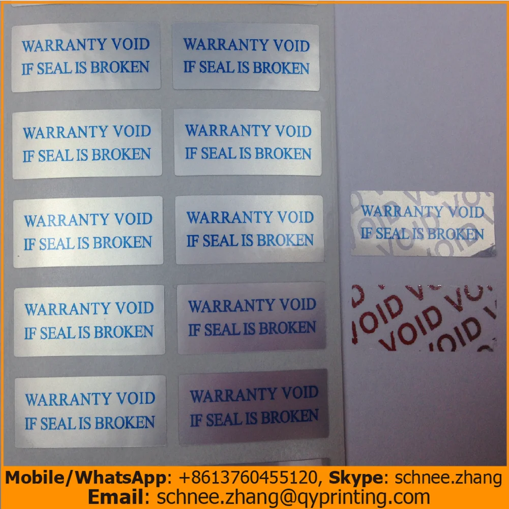 

300pcs Free shipping wholesale tamper evident waterproof labels warranty void if seal is broken security packing sticker 25*10mm