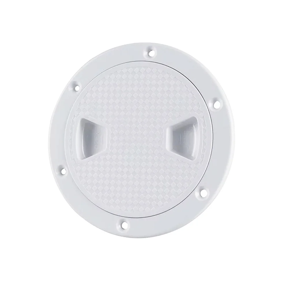 JEAZEA  4/6/8 inch ABS White Round Plate Boat Yacht Marine Screw Out Deck Inspection Access Hatch Cover Accessories