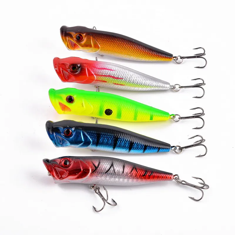 

Hiumi 9cm 12g Top water Fishing Lure Popper Hard Bait Big Mouth Bass Poper Artificial Lures