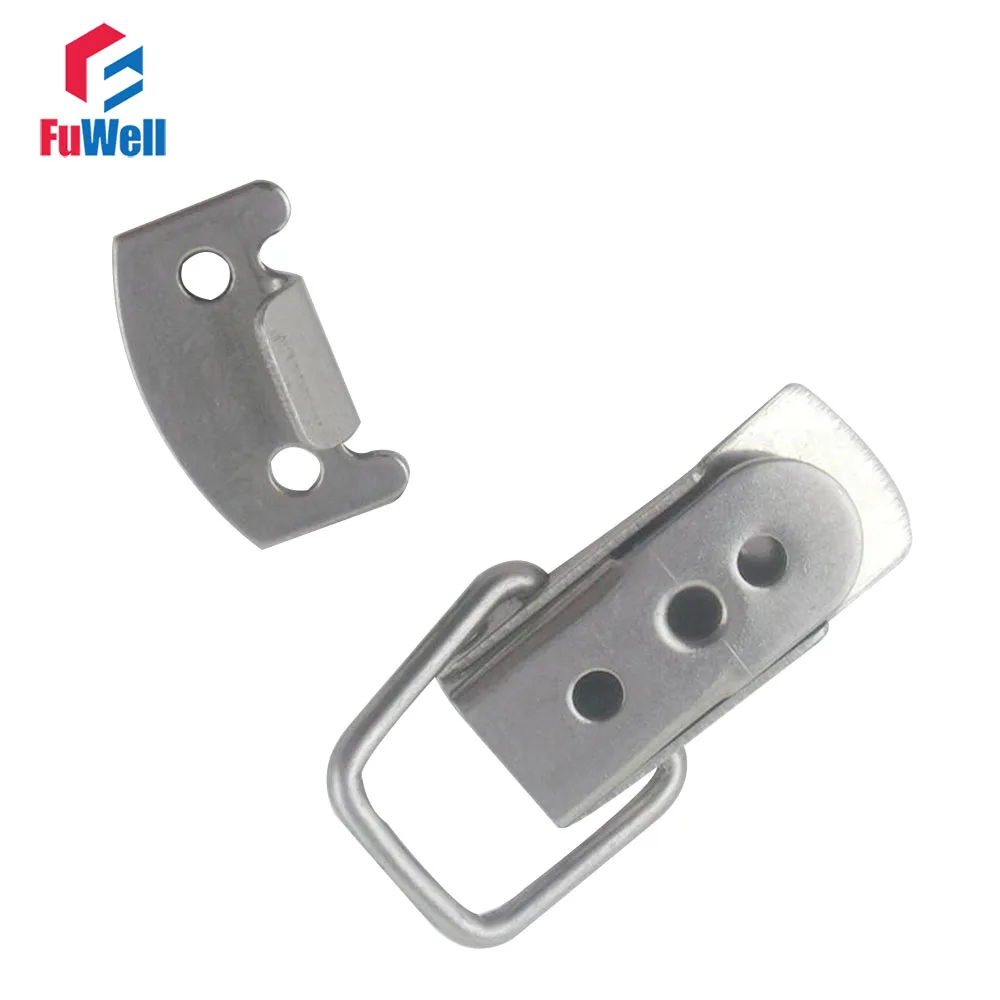 10pcs R007 Toggle Latch 201Stainless Steel Toggle Hasps Catch Box Case Buckle Clamp Spring Loaded Toggle Latch Hasps Lock