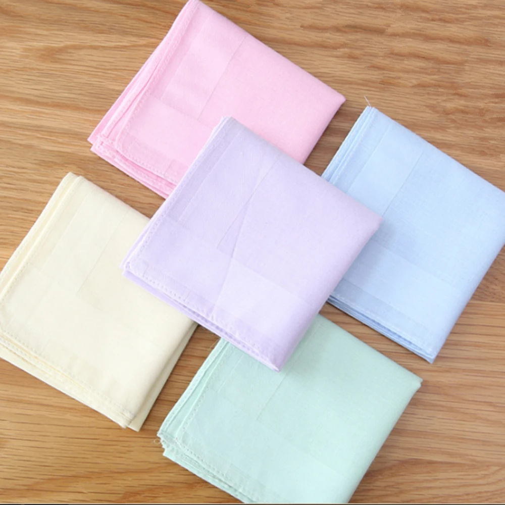 Pure Handkerchief Cotton Towel, Textile Handkerchief, Fabric Products, High Quality, 5Pcs per Lot