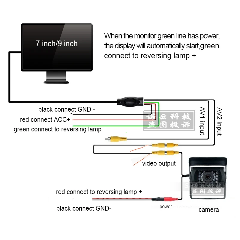 QXNY-Caméra de recul pour voiture, écran LCD TFT 4.3 