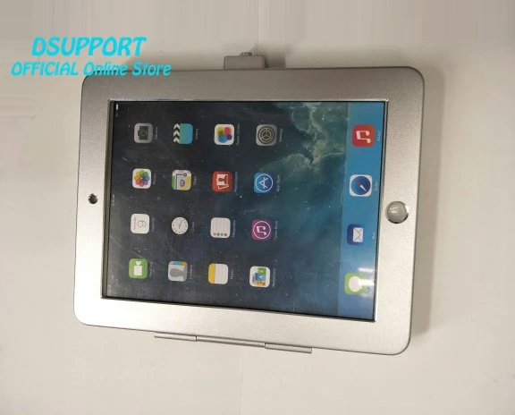 حامل حائط للكمبيوتر اللوحي مقاس 9.7 بوصة ، جهاز لوحي من سبائك الألومنيوم ، تصميم مضاد للسرقة ، مع قفل أمان