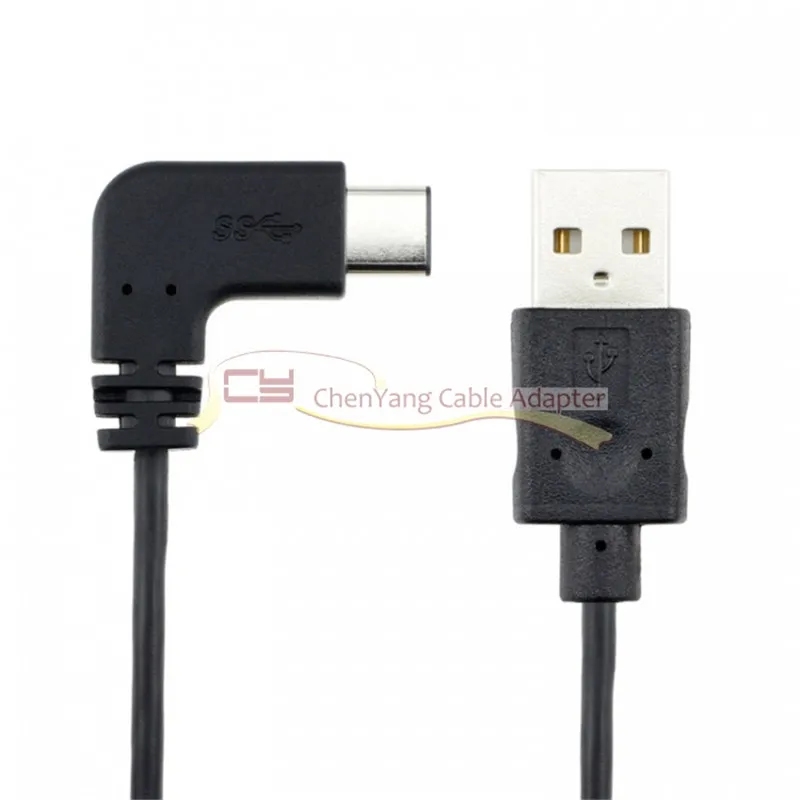 90 Degree Right Angled USB 3.1 Type C Male USB-C to USB 2.0 Male Cable for Tablet & Mobile Phone 120cm