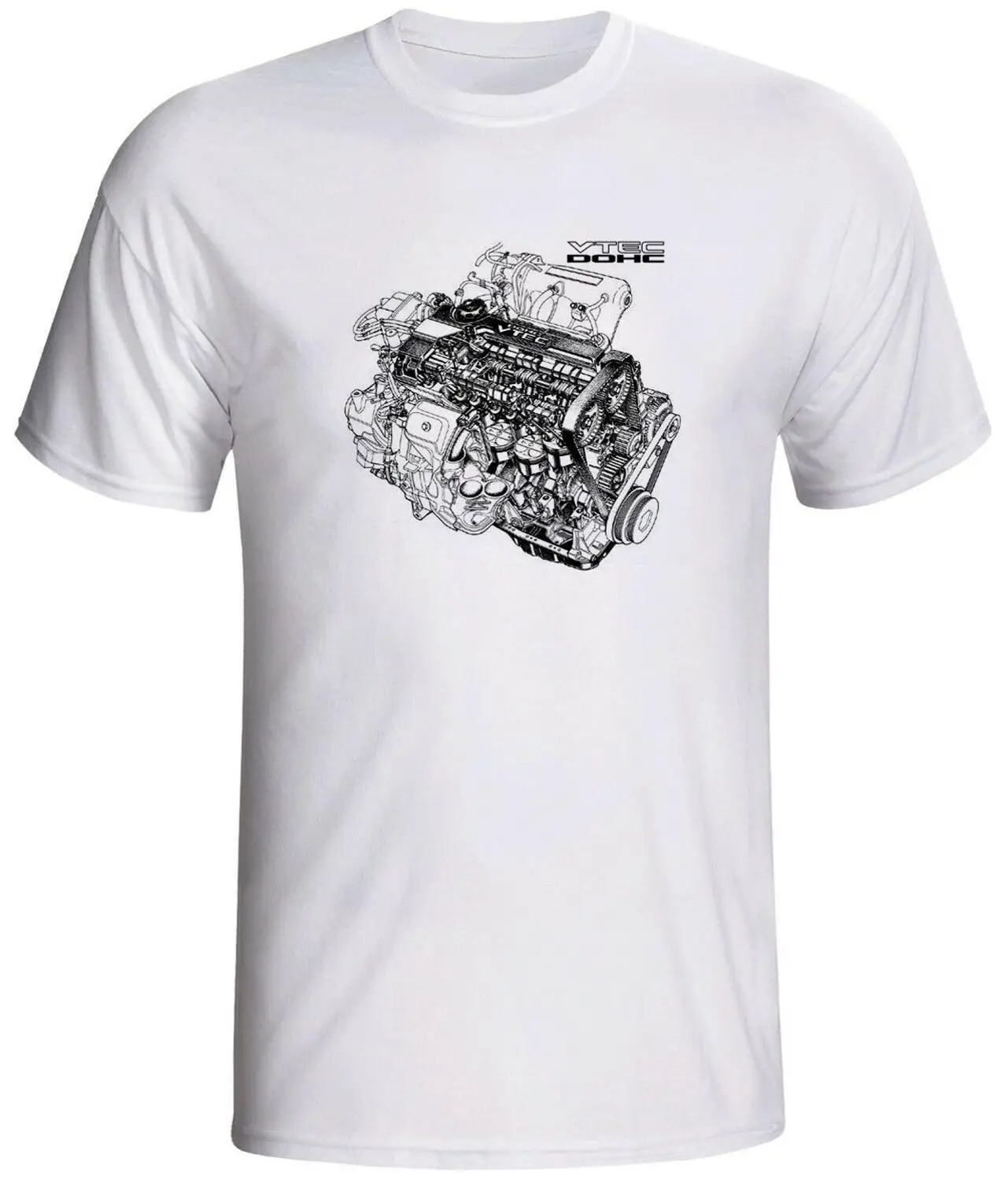 

Vtec Engine Shirt Hon Dohc Racing Car T-Shirt Unique Design Tops Tees Summer Men'S Hip Hop Street Extend Men Slim Fit T Shirts