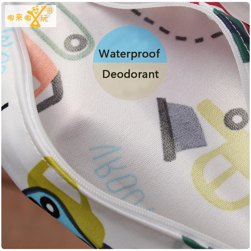 38x28cm Waterproof Baby Diaper Bags Wet Bag Reusable Washable Cloth Diaper Storage Tote Waterproof Swim Nappy Bag