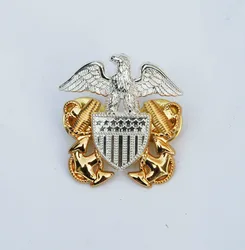 Free shipping WWII US Navy Officers Hat Metal Pin Military Collectible Badge - US017