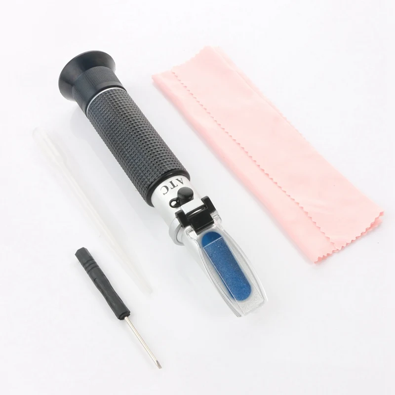 Alcohol Refractometer ATC 0~80%V/V Alcoholometer Handheld Wine Hydrometer Distilled Beverages Ethanol Concent Spirits Tester