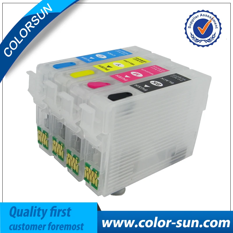 4pcs T2001 - T2004 T200XL Refillable Ink Cartridge For Epson XP-200 XP-300 XP-400 XP-310 XP-410 WF-2520 Printer With ARC Chips