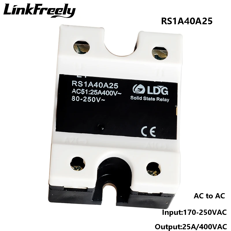 RS1A40A25 25A TRIAC AC AC SSR Relay Solid State,Output:42-440VAC Input:170-250VAC,Electrical Voltage SMD Mini Relay Module 10pcs