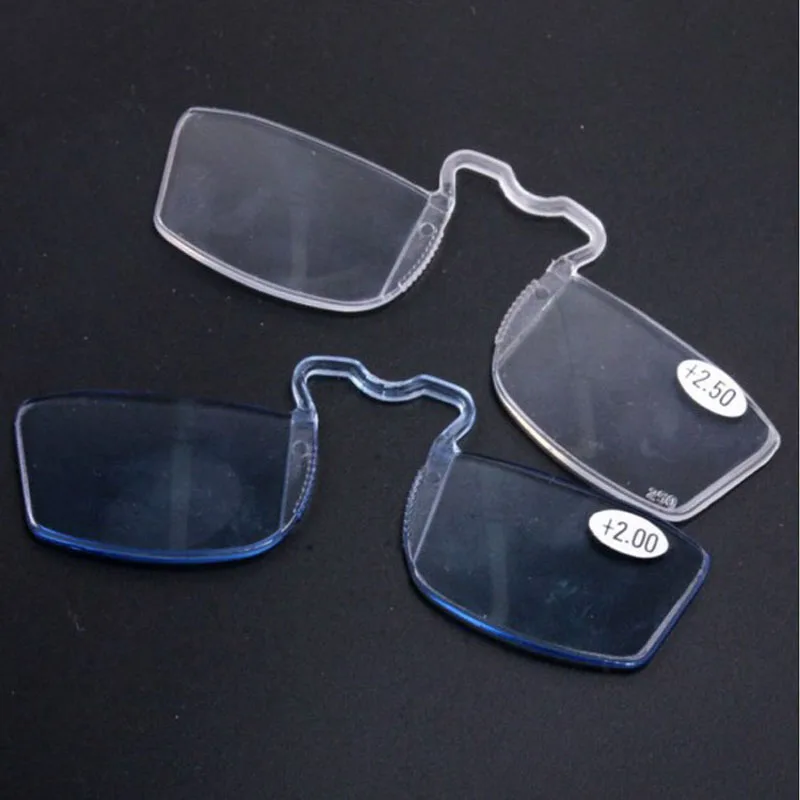 Legless clip nose reading glasses portable men's and women's universa reading glasses mini wallet glasses