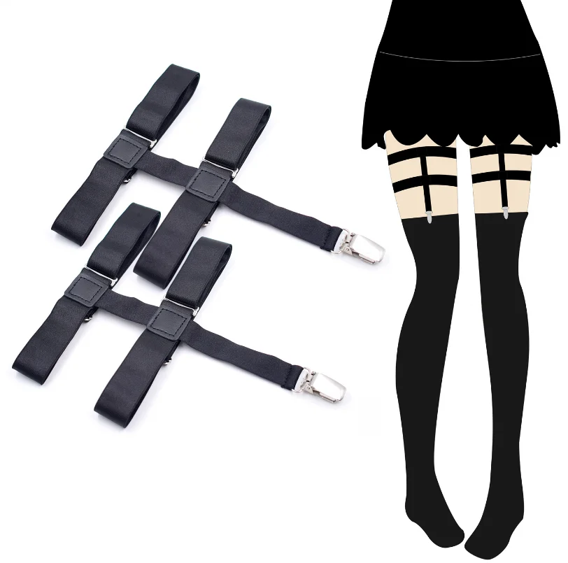 2019 fashion pastel goth female garterbelt Sock Strapless suspender belt for Stockings Garters leg bondage clip retail Suspende