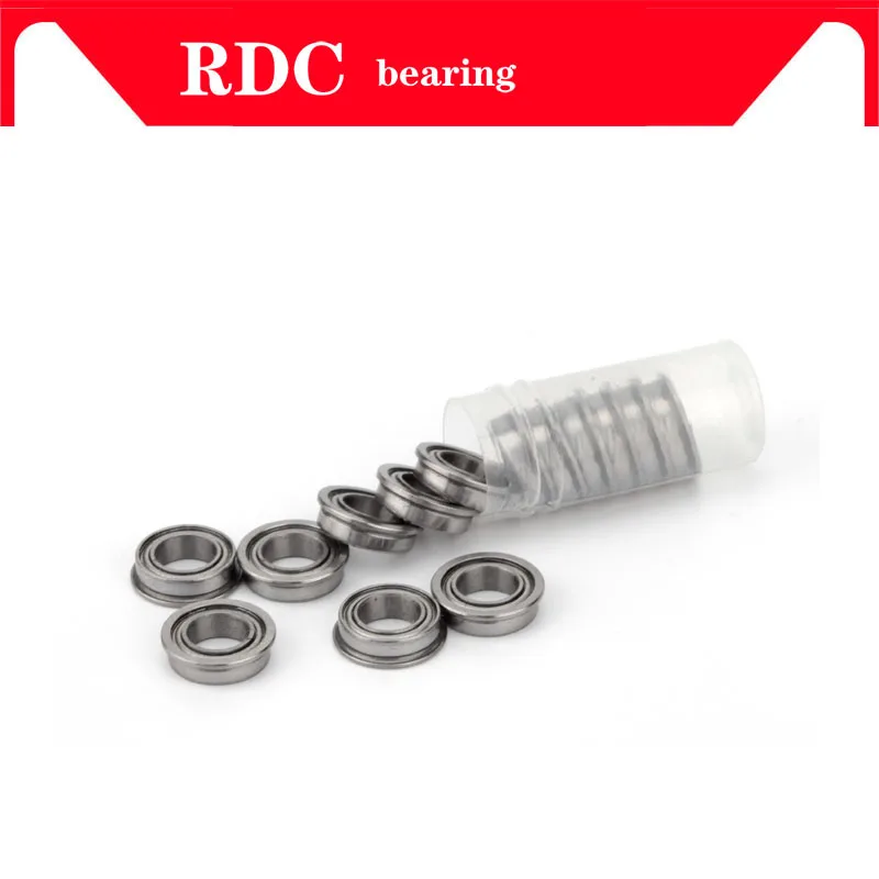 High quality 10pcs ABEC-5 F696ZZ F696-2Z 6x15x5 mm flanged Bearing Ball Bearings F696 ZZ F696Z Metal Shielded