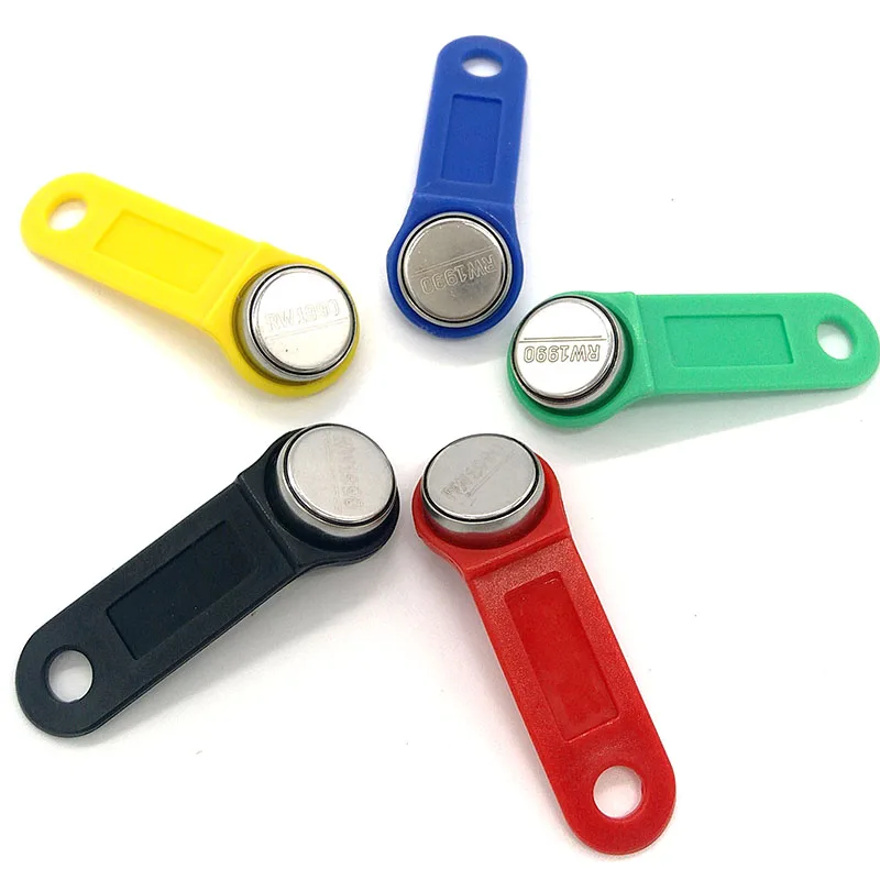 5pcs RW1990 Keyfobs Keychain Rewritable iButton Sauna KeyTM Tag Can Copy Change Code Touch Memory Cloner