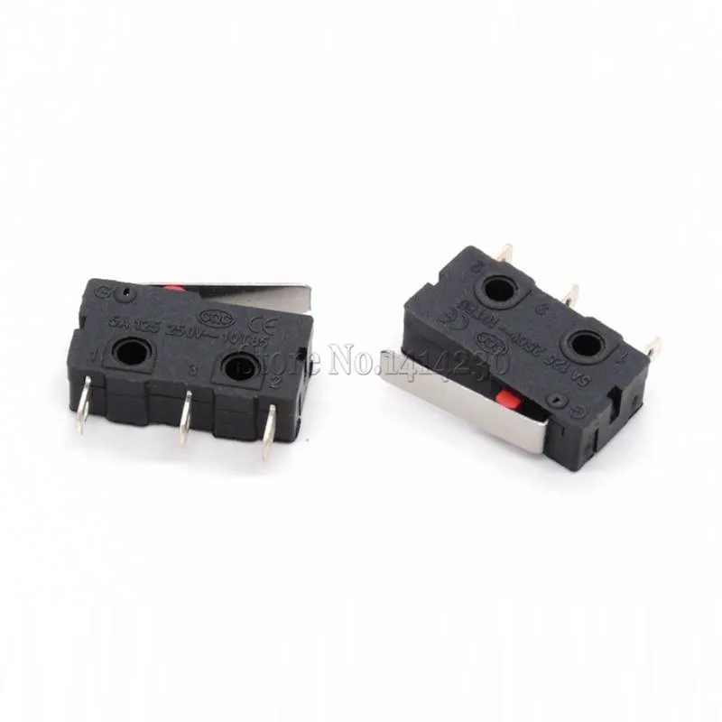 100Pcs Mouse Switch KW11-3Z-2 3PIN 5A 250VAC Mini Micro Switch