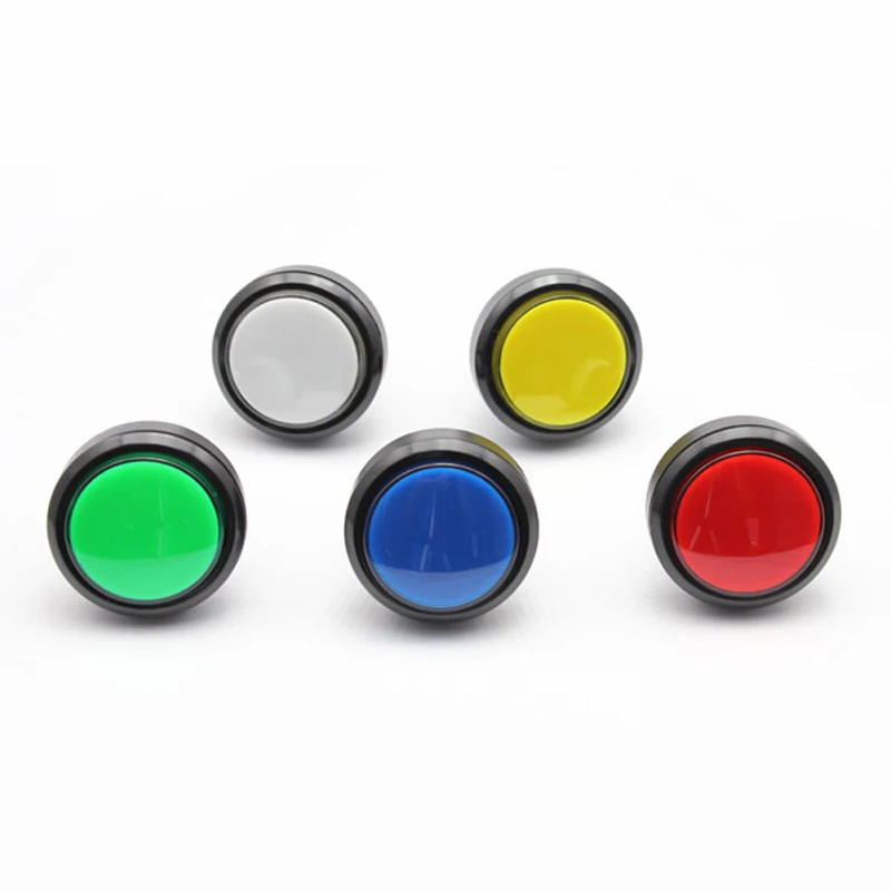 Pulsador LED para máquinas de Arcade, 5 colores disponibles, 60mm, 12v, 5 unids/lote