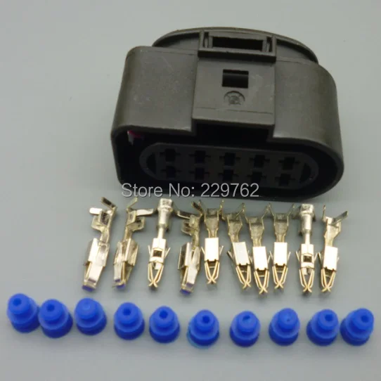 Shhworldsea 10 Pin 1J0973835 1J0973735 Female Male 3.5 Auto Temp Sensor Plug Deflation Valve Plug Waterproof Connector For VW