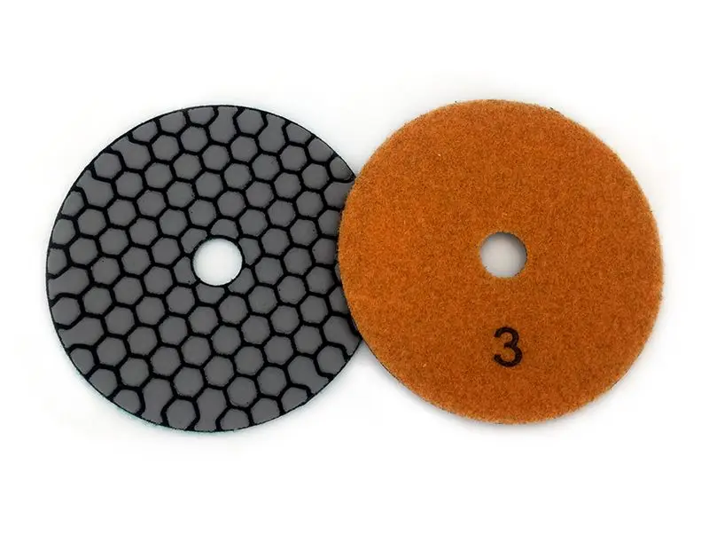RIJILEI 6 Stück 100mm Trockenpolierpads 4 Zoll Scharfer Typ Steinpolierpads für Granit Marmor Schleifscheiben Boden – Detail 3