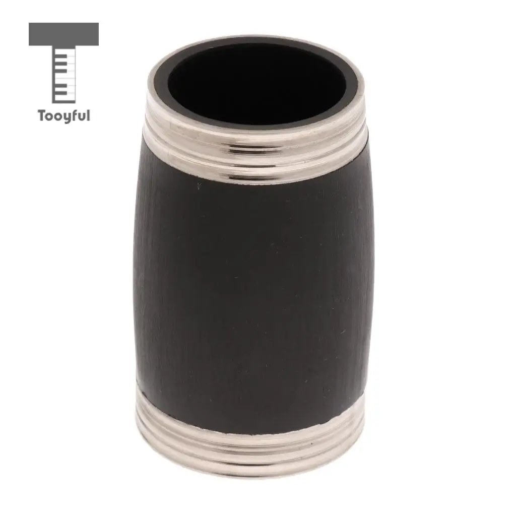 Tooyful Zinc Alloy Adjustable Clarinet Barrel Black for Bb Clarinet Woodwind Instrument Replacement Parts 50mm