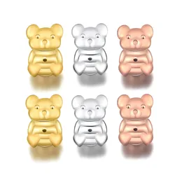 Ms Betti New Fashion Little Bear Earring Lift Backs Support Hypoallergenic Earrings Lifters Fits All Post Earring