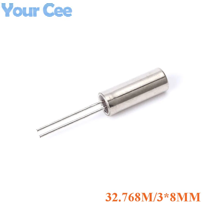 10pcs 32.768 kHz 32768HZ Frequency Oscillator Crystal Cylender 3X8mm Load Capacitance 12pf Tolerance 20ppm