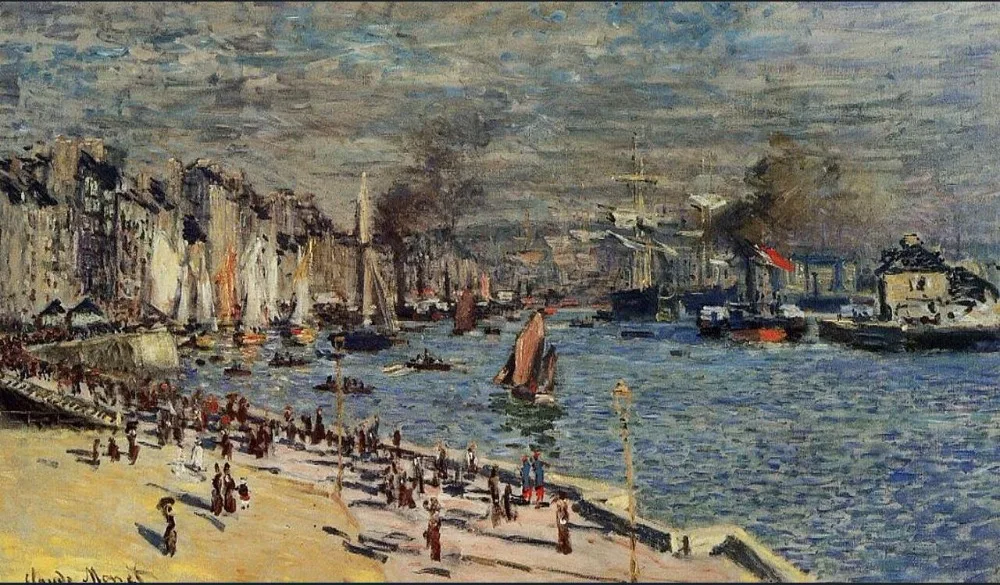 High quality Oil painting Canvas Reproductions View of the Old Outer Harbor at Le Havre (1874) By Claude Monet hand painted