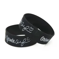 1PC One Banda House Wide Band Music Star Rubber Bracelets&Bangles Wide Black Ariana Grande Silicone Wristband Fans Gifts SH212