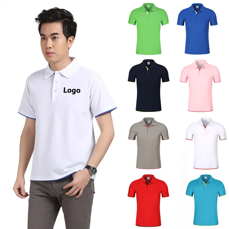 Custom Polo Shirt Customized Printing Design Photo Logo Customized Uniform  For Company Team Unisex Short Sleeve Cotton Polos