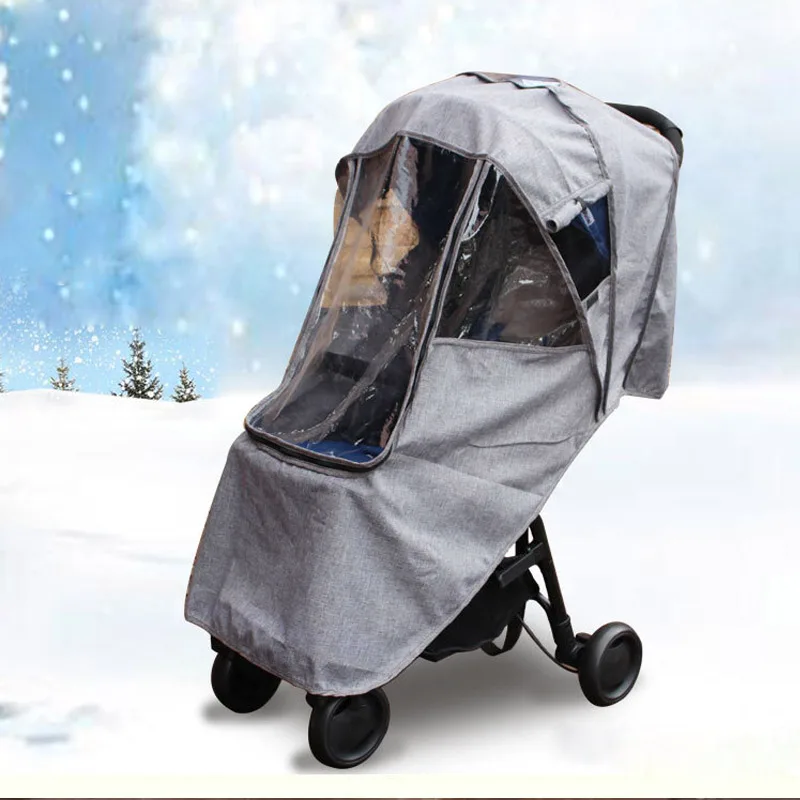 Baby Stroller Rain Cover Universal Wind Dust Weather Shield with Windows for Xiaomi Yoyaplus Strollers Pram Stroller Accessories