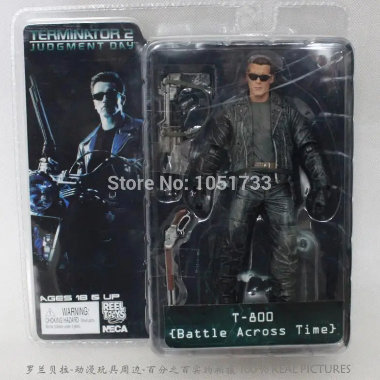 Neca the terminator 2 bonecos de ação, esqueleto clássico, figura de ação 7 "18cm 7 estilos