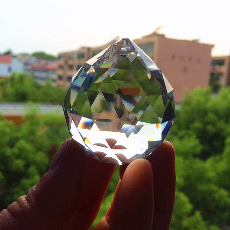 bola de cristal facetada clara para lustres pingente de vidro esfera de feng shui suncatcher decoracao de casamento qualidade superior 40 mm 01