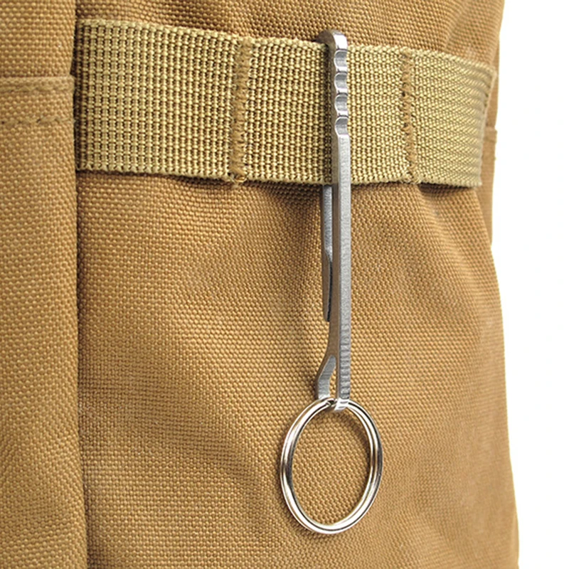 Pocket Key Dangler Key Ring Chain Money Waist Belt Clip Organizer Hanging Snap Buckle Carabiner Quick Draw Hook MOLLE Backpack