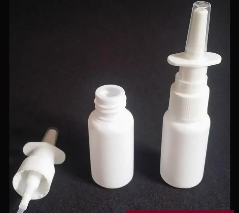 1000PCS/Lot 25 ML Nasal Spray Bottle, Medical Spray Bottle, PE Plastic White Spray Bottle wholesale